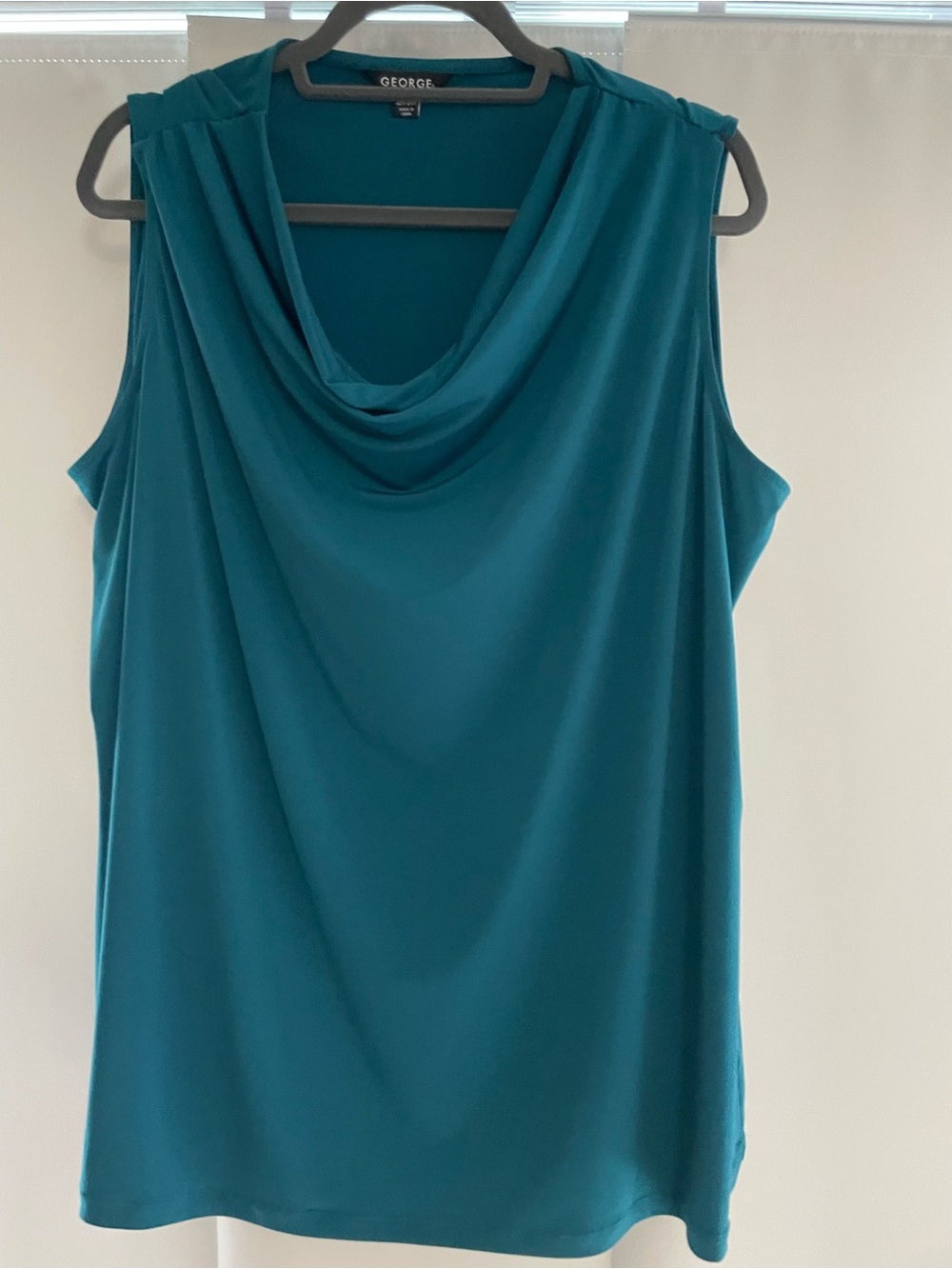 George Teal Cowl Neck Sleeveless Top